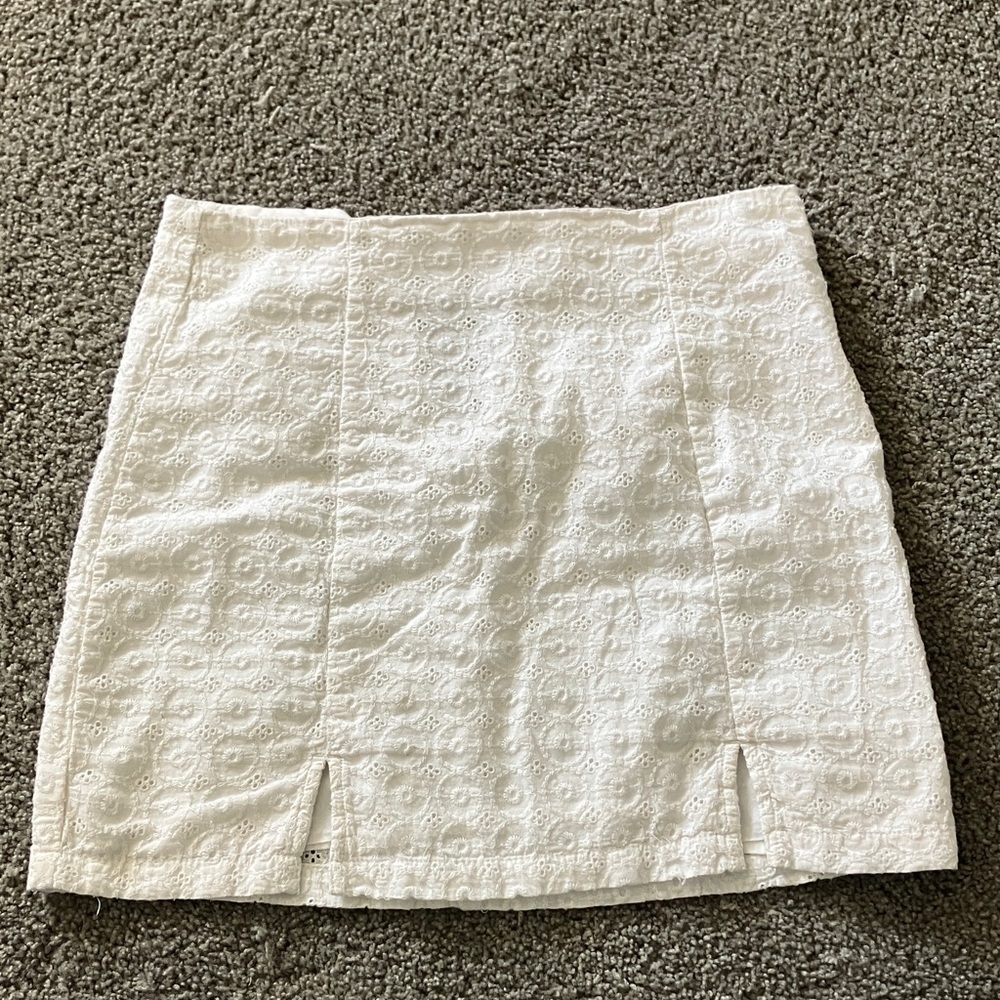 Aeropostale White Textured Mini Skirt